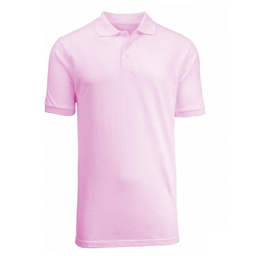 36 Pack Boys Short Sleeve Pique Polo Shirt in Pink