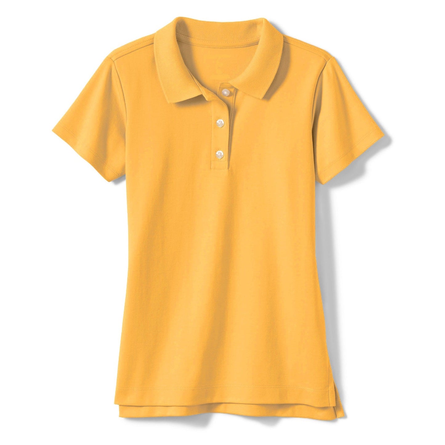 Wholesale Girls Short Sleeve Jersey Knit Polo in Gold