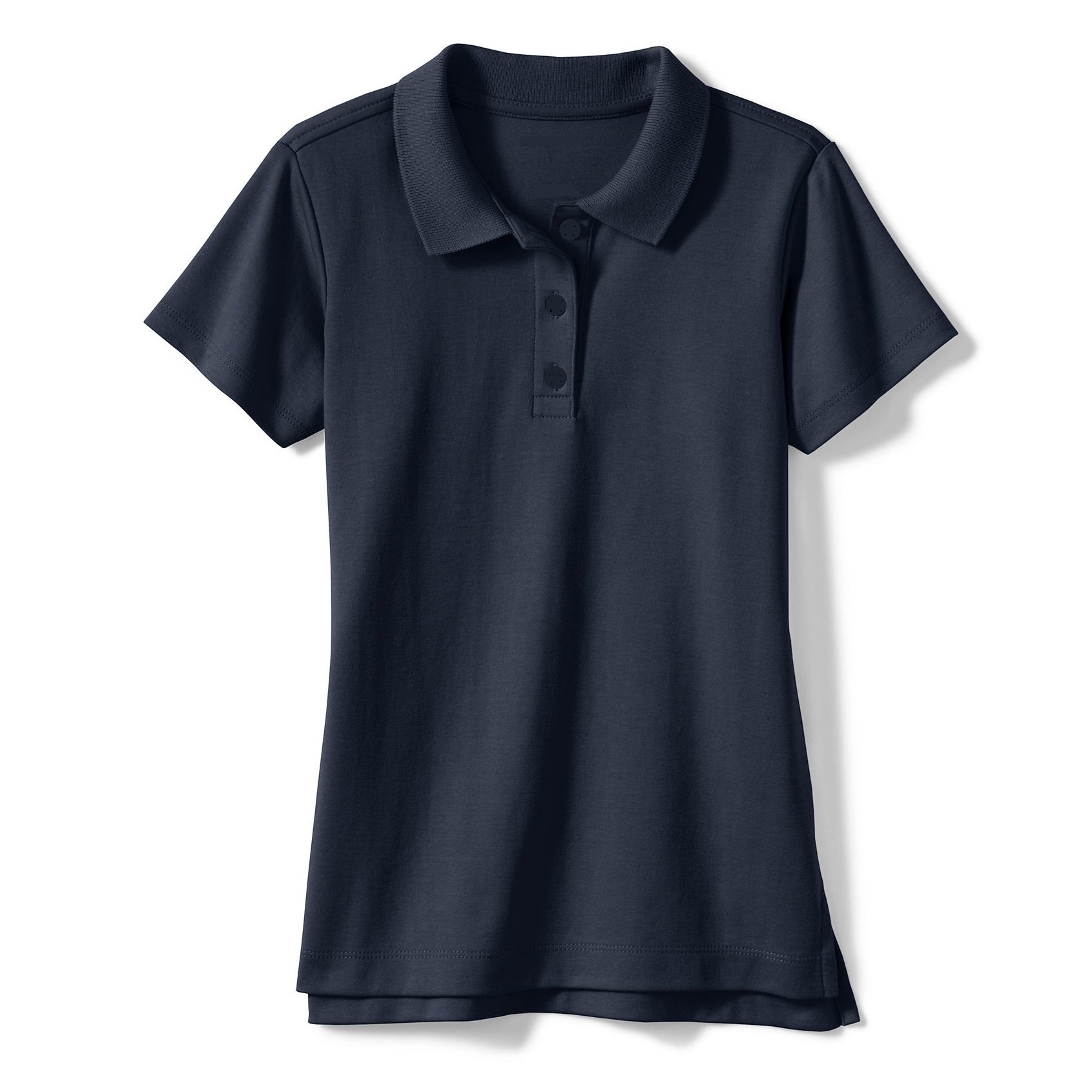 36 Pack Girls Short Sleeve Jersey Knit Polo in Navy
