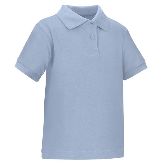Wholesale Toddler Short Sleeve School Uniform Polo Shirt Light Blue