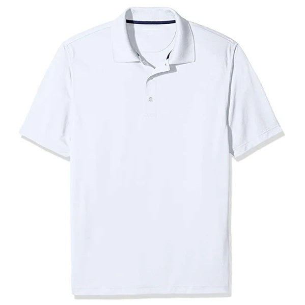 Wholesale Boys Dri Fit Performance Short Sleeve School Uniform Polo Shirt White