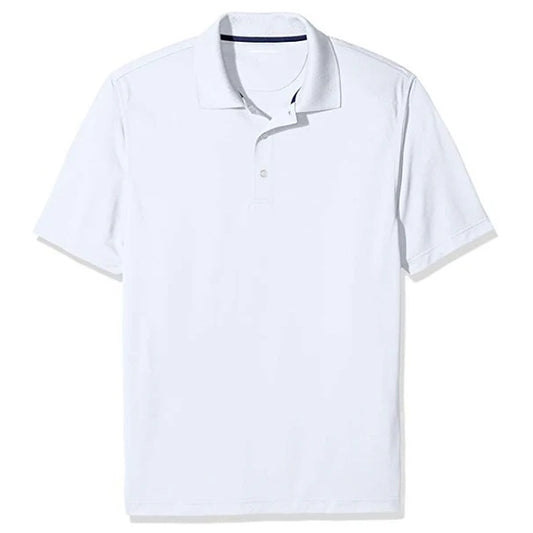 Wholesale Boys Dri Fit Performance Short Sleeve School Uniform Polo Shirt White